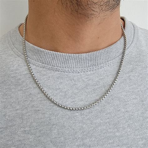 steel box chain|enameled box chain necklace.